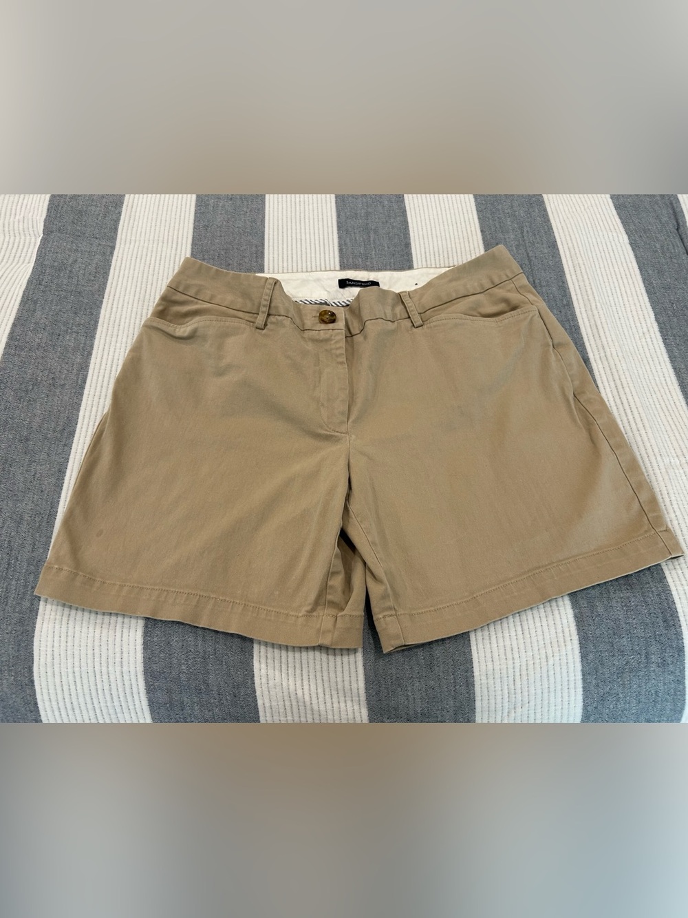 Lands' End Women's Khaki/Tan Cotton Shorts